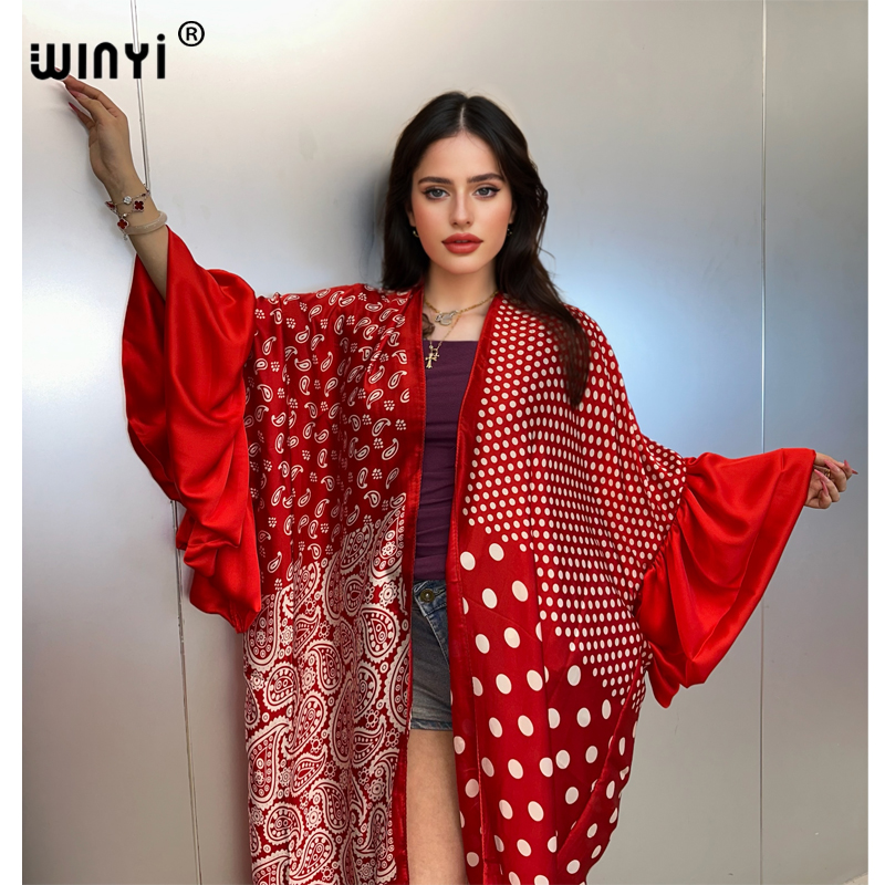 Kaftan Women Boho - WINYI Yaz Kimono Parti Elbisesi Plaj