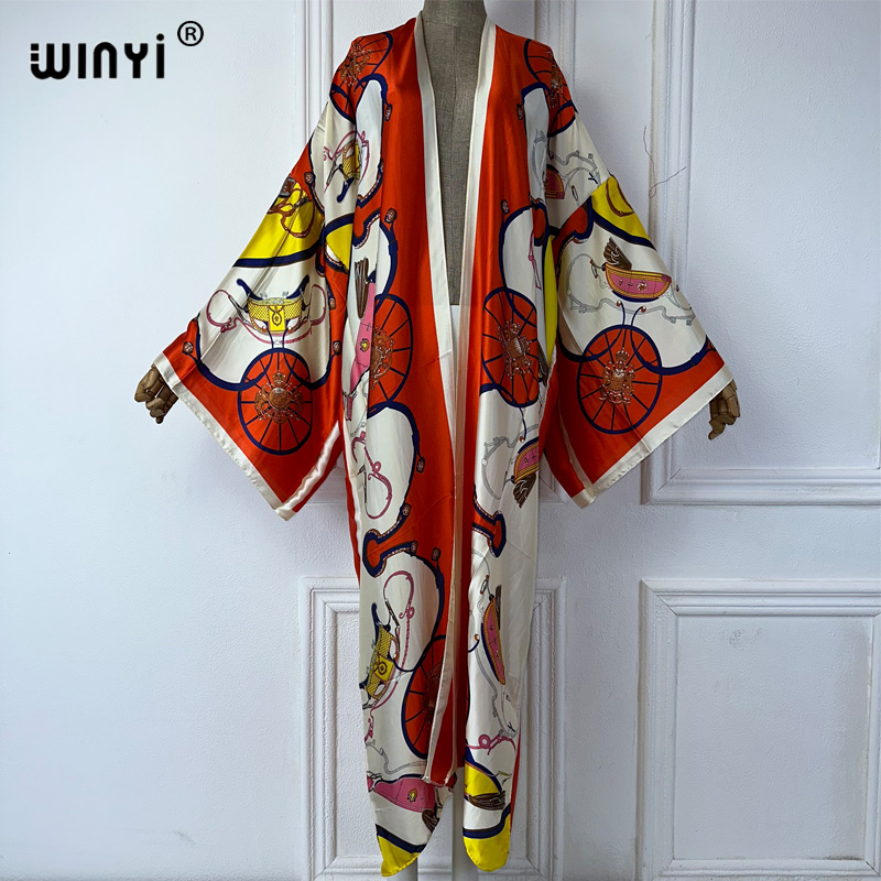 Kaftan Women Boho - WINYI boho baskı Kimono Yaz Hırka