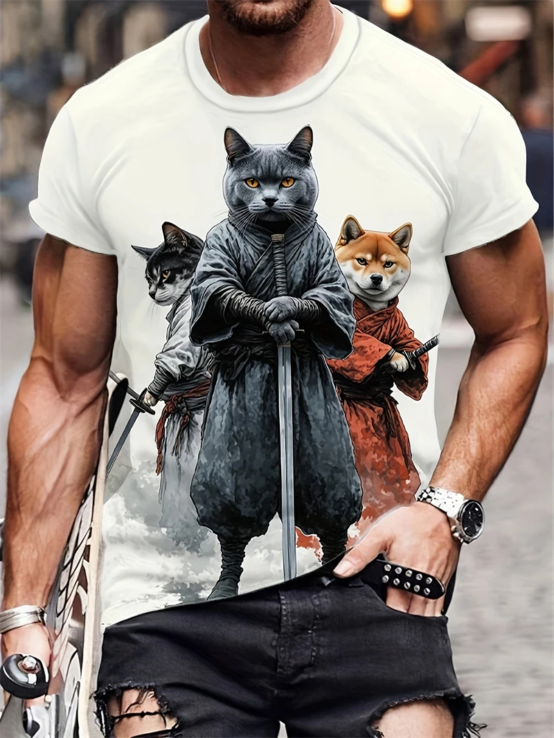 Ethnic Wear Men'S Fashion - Erkekler için Polinezya Kabile Desenli Tişört,