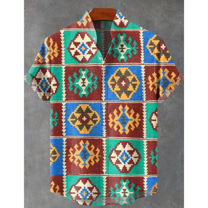 Retro Erkek Keten Gömlek Etnik - Ethnic Wear Men'S Fashion incelemesi ve fiyatı