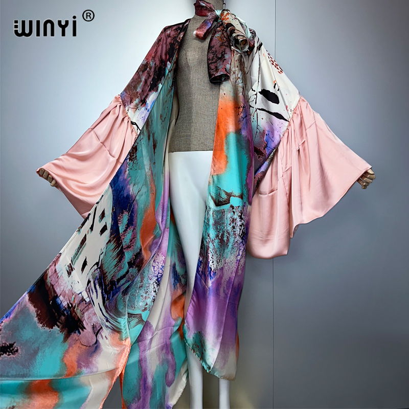 WINYI Yaz Kimono parti elbise  - Kaftan Women Boho incelemesi ve fiyatı