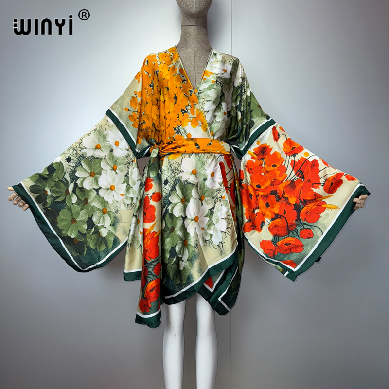 WINYI yaz kimonosilk duygu kıs - Kaftan Women Boho incelemesi ve fiyatı