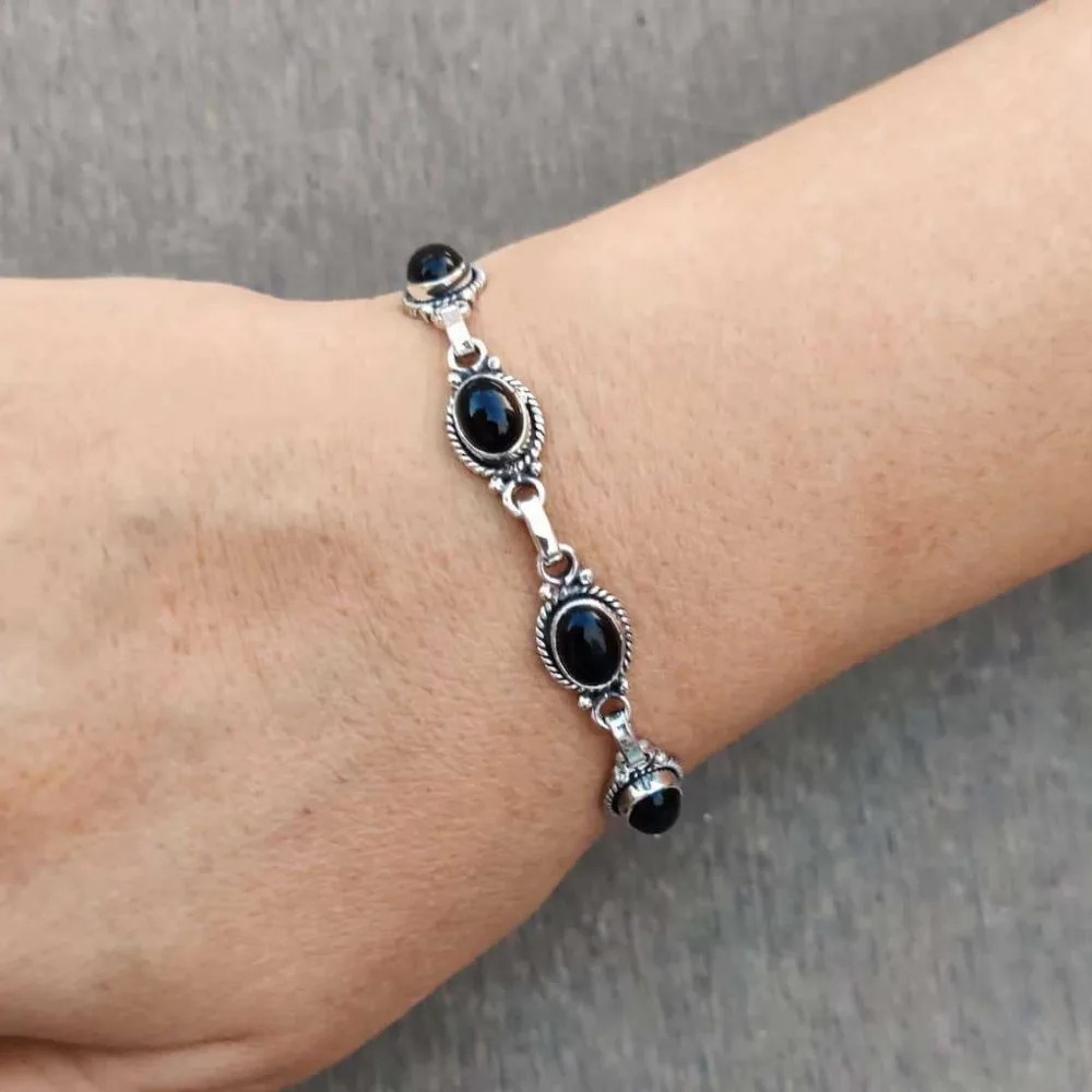 Gotik Bohem Gümüş Renk Oval Ta - Ethnic Wear Men'S Fashion incelemesi ve fiyatı